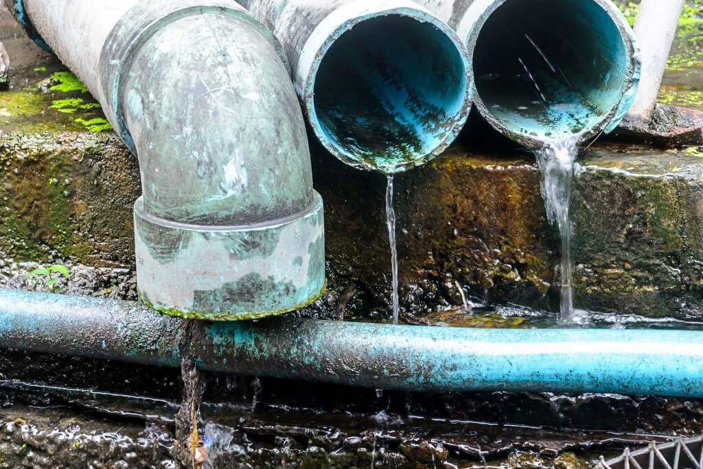 Water drains