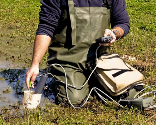 testing water in waders