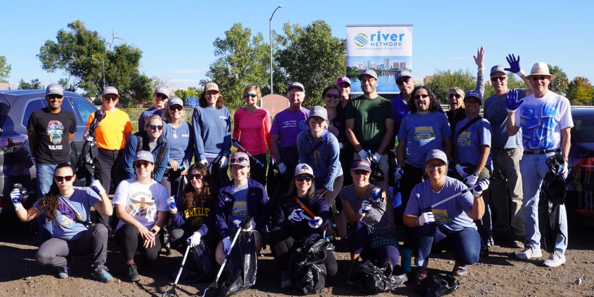 River Network staff and board members at a river cleanup near Denver, CO.