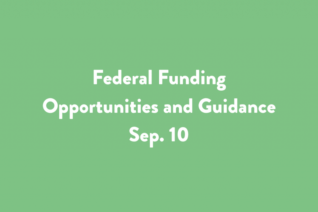 Federal Funding Opportunities and Guidance