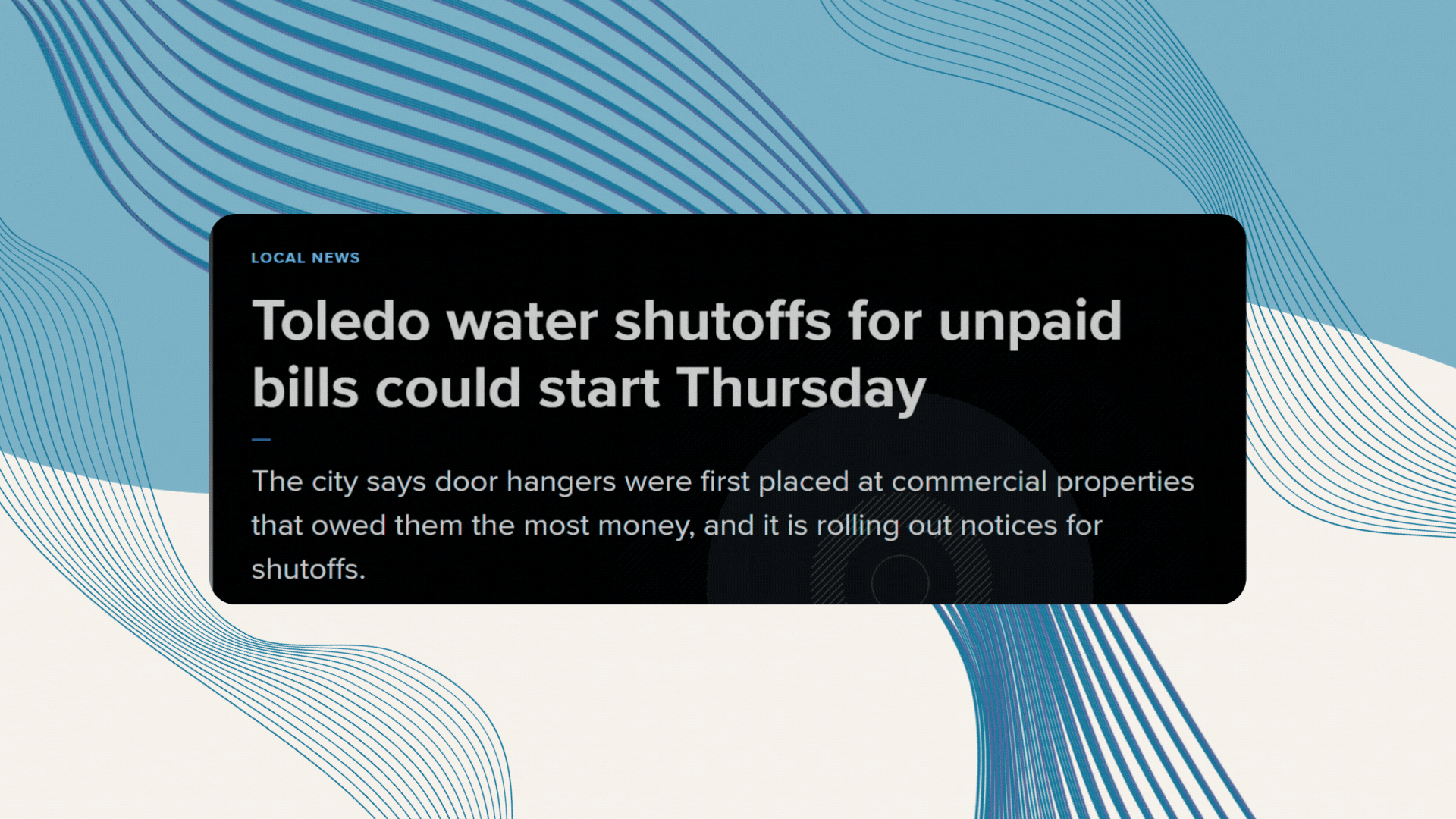 a compilation of headlines about water shutoffs in the US.