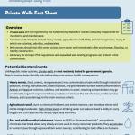 Screenshot of the first page of the fact sheet on private wells