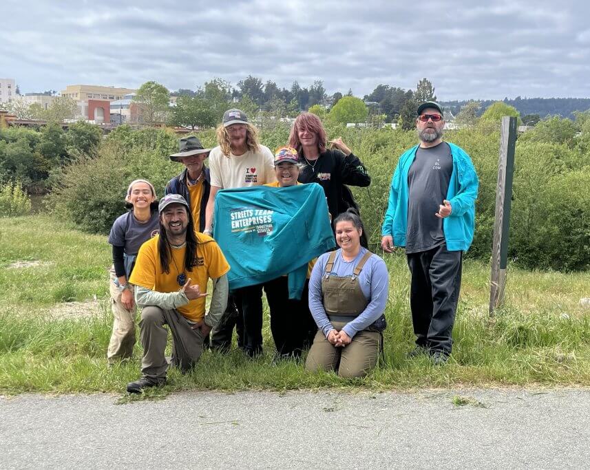 River stewards Image of Kaiya and the River Stewards smiling.
